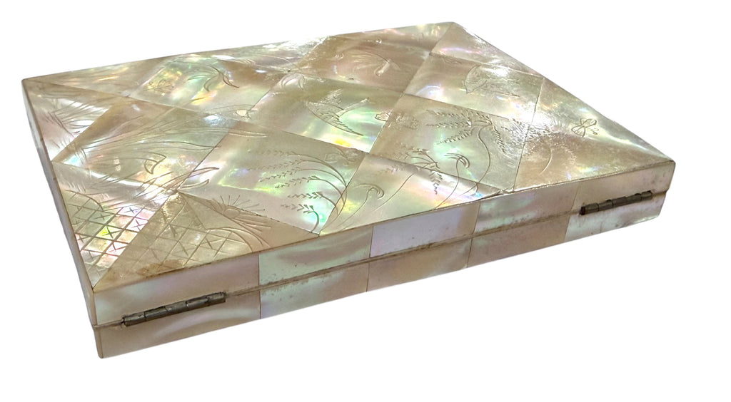 A very fine Victorian M.O.P. Card Case, Japanesque, c. 1880