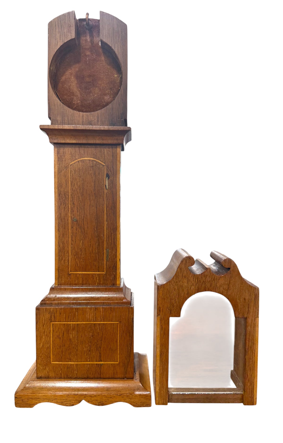 Edwardian Miniature Long Case Clock Watch Holder, c. 1910.