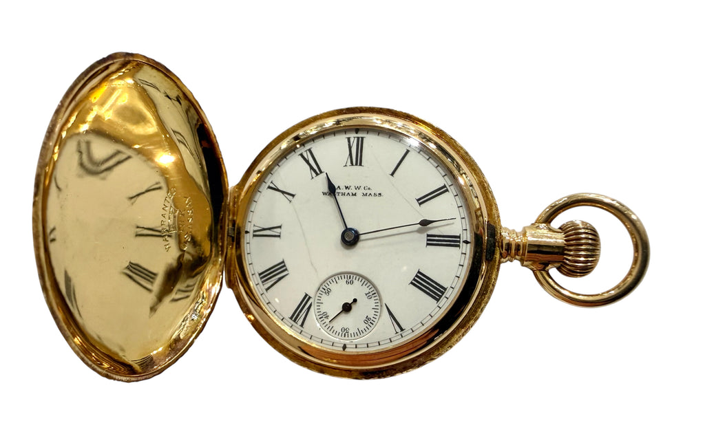 Beautiful 18ct Gold Ladies Pocket Watch, Waltham, 1901.