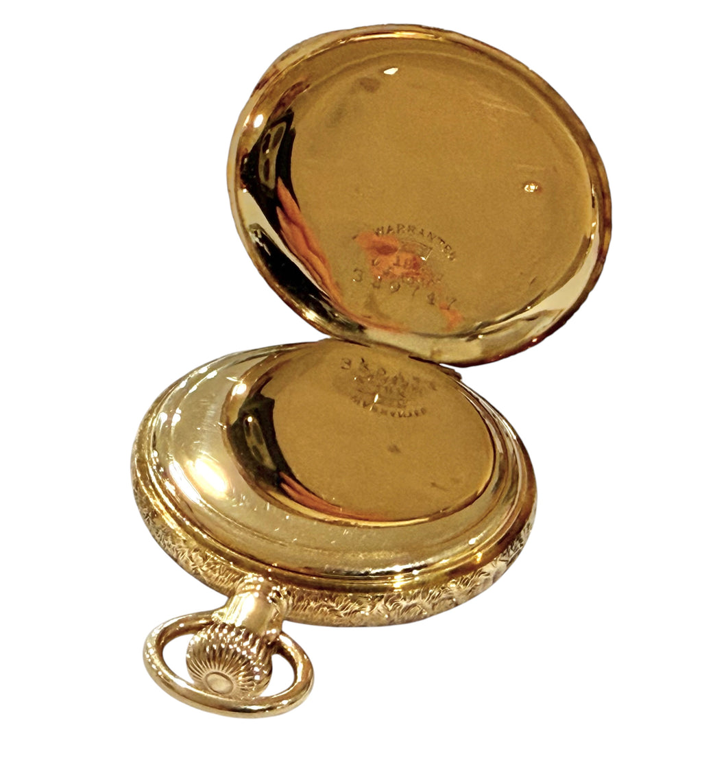 Beautiful 18ct Gold Ladies Pocket Watch, Waltham, 1901.