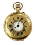Fine 18 Carat Gold Swiss Ladies Half Hunter Fob Watch, c 1900.