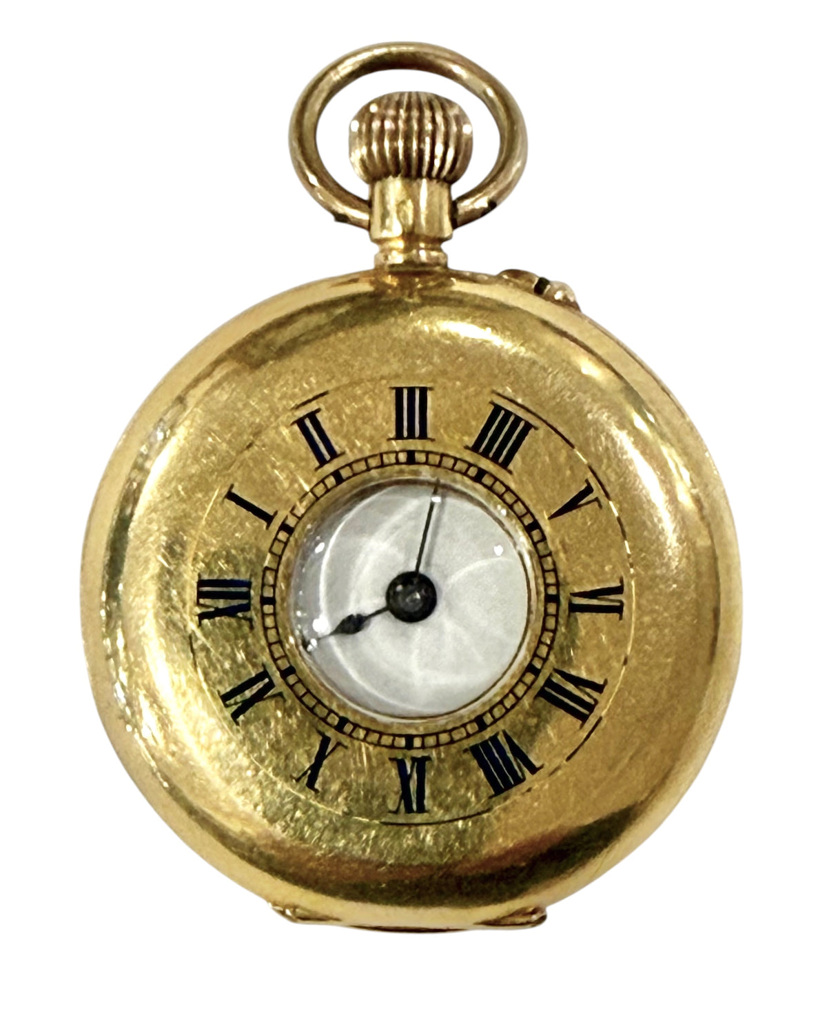 Fine 18 Carat Gold Swiss Ladies Half Hunter Fob Watch, c 1900.