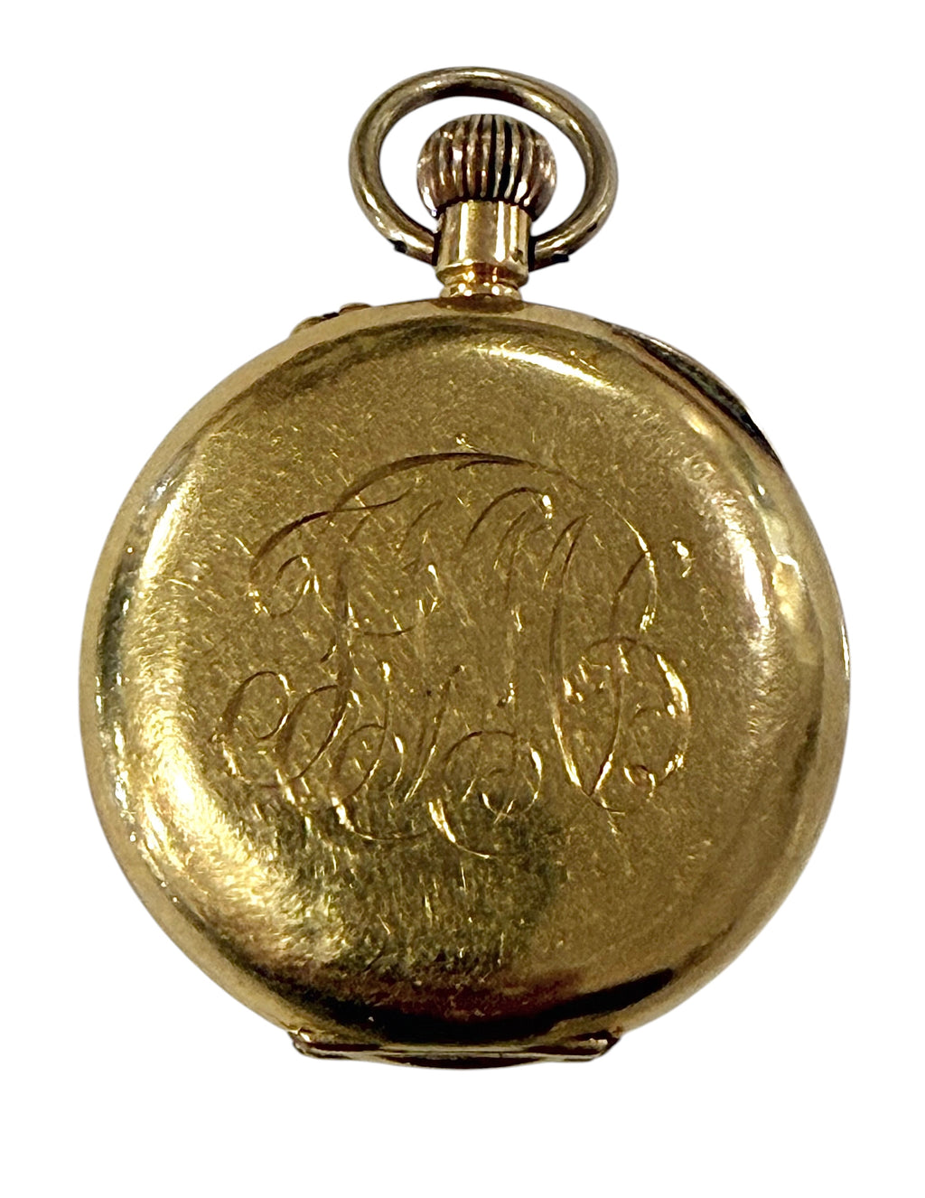 Fine 18 Carat Gold Swiss Ladies Half Hunter Fob Watch, c 1900.