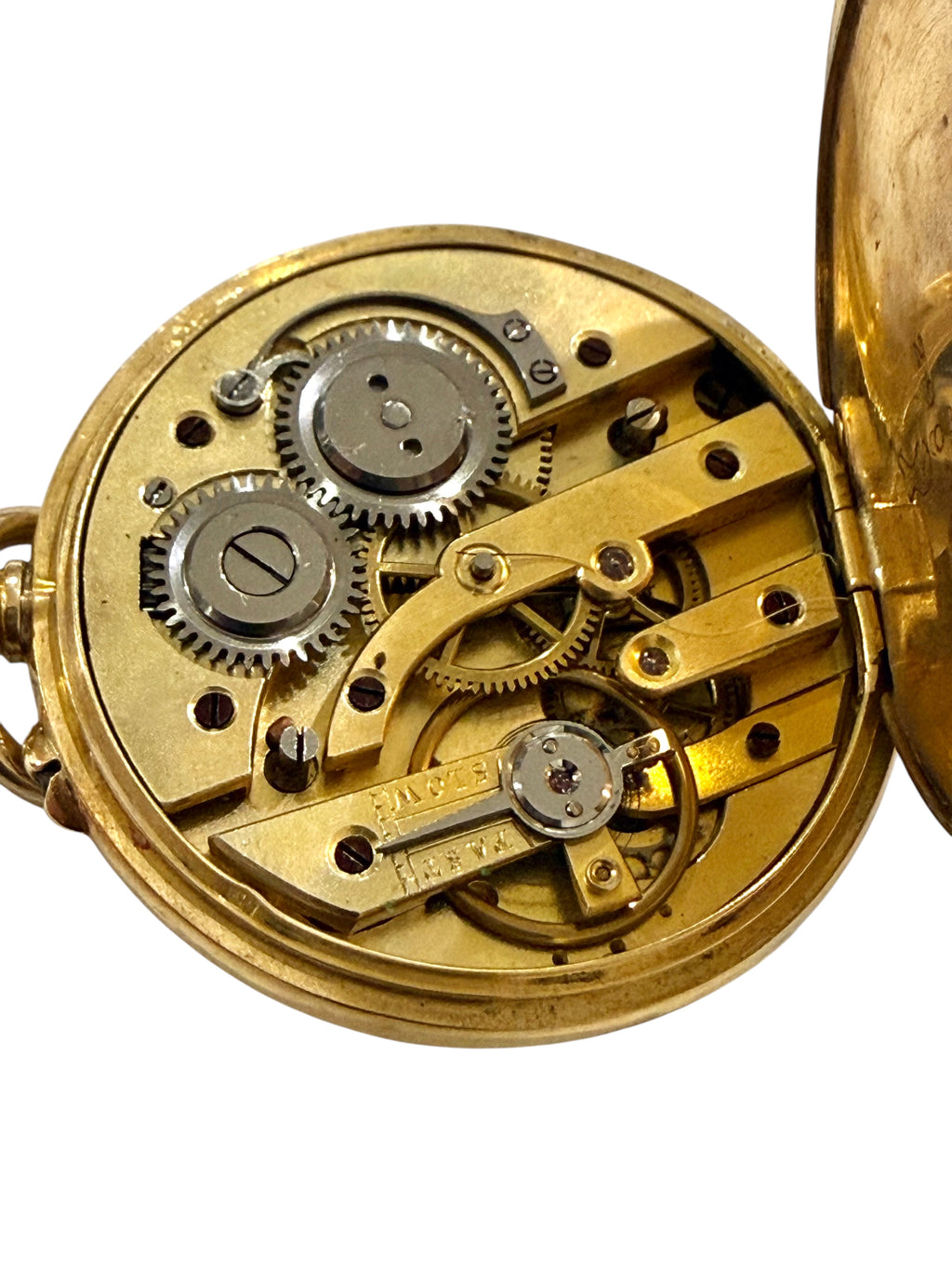 Fine 18 Carat Gold Swiss Ladies Half Hunter Fob Watch, c 1900.