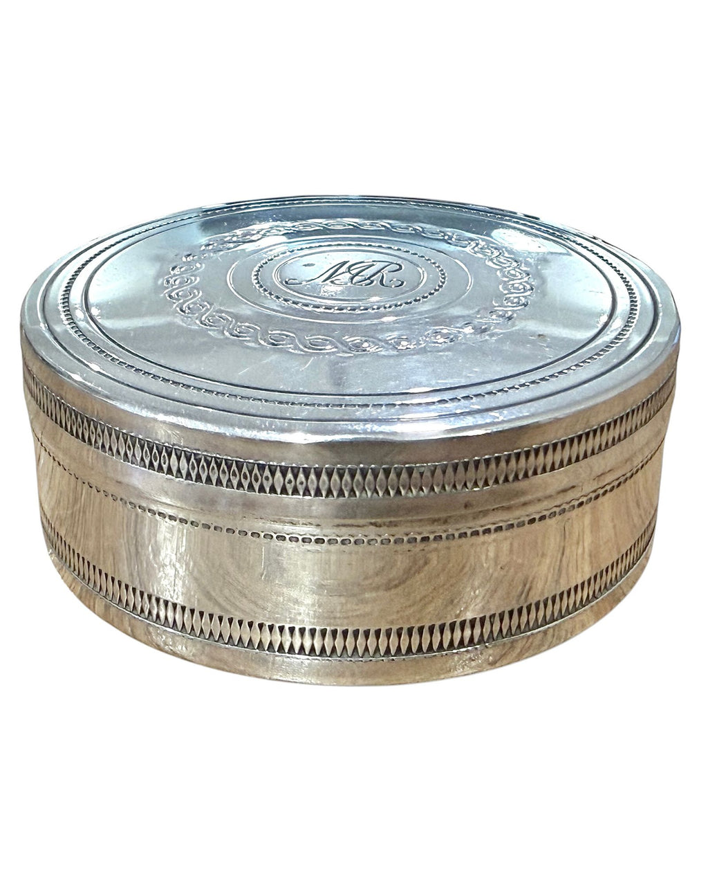 Italian Silver Circular Lidded Box, Luigi Genazzi, Milan, c.1930.
