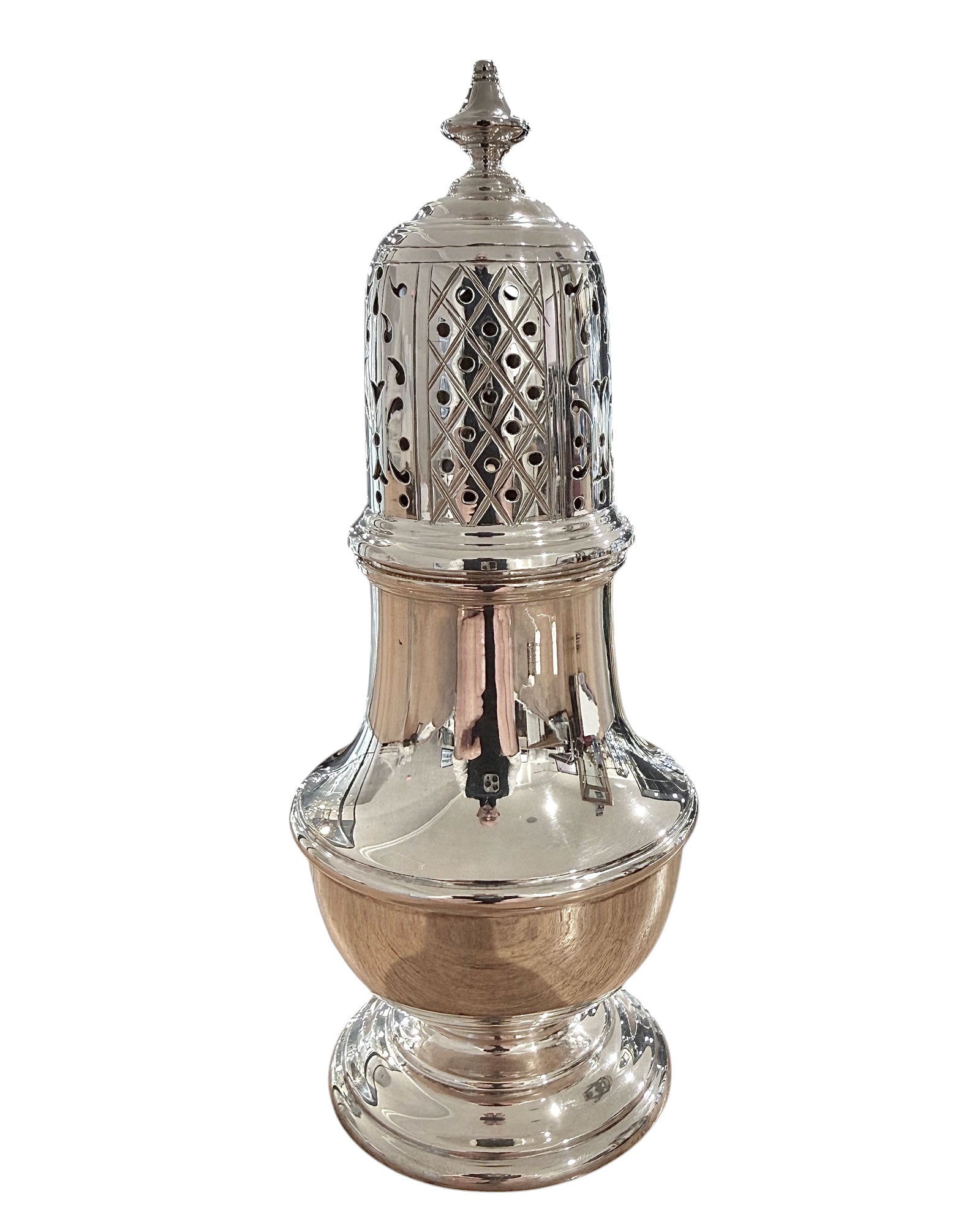 Sterling Silver Muffineer, QE II. London 1964. C.J. Vander.