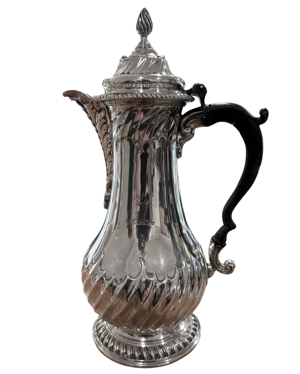 George III Sterling Silver Chocolate Pot. London 1769. Maker: IM.