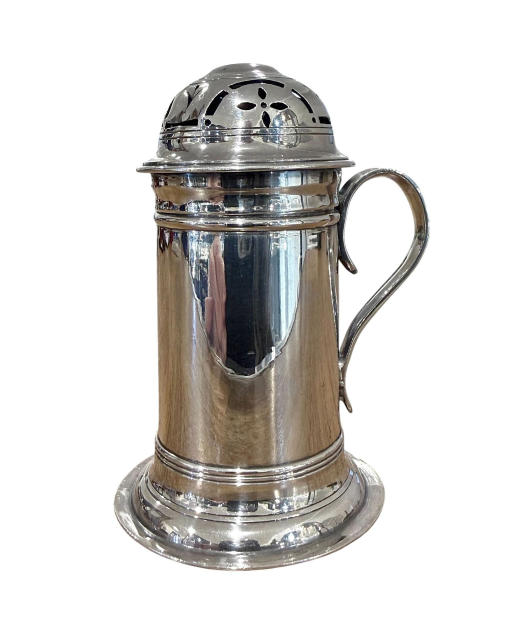 Victorian Britannia Standard Silver Kitchen Pepper Pot, London 1881.
