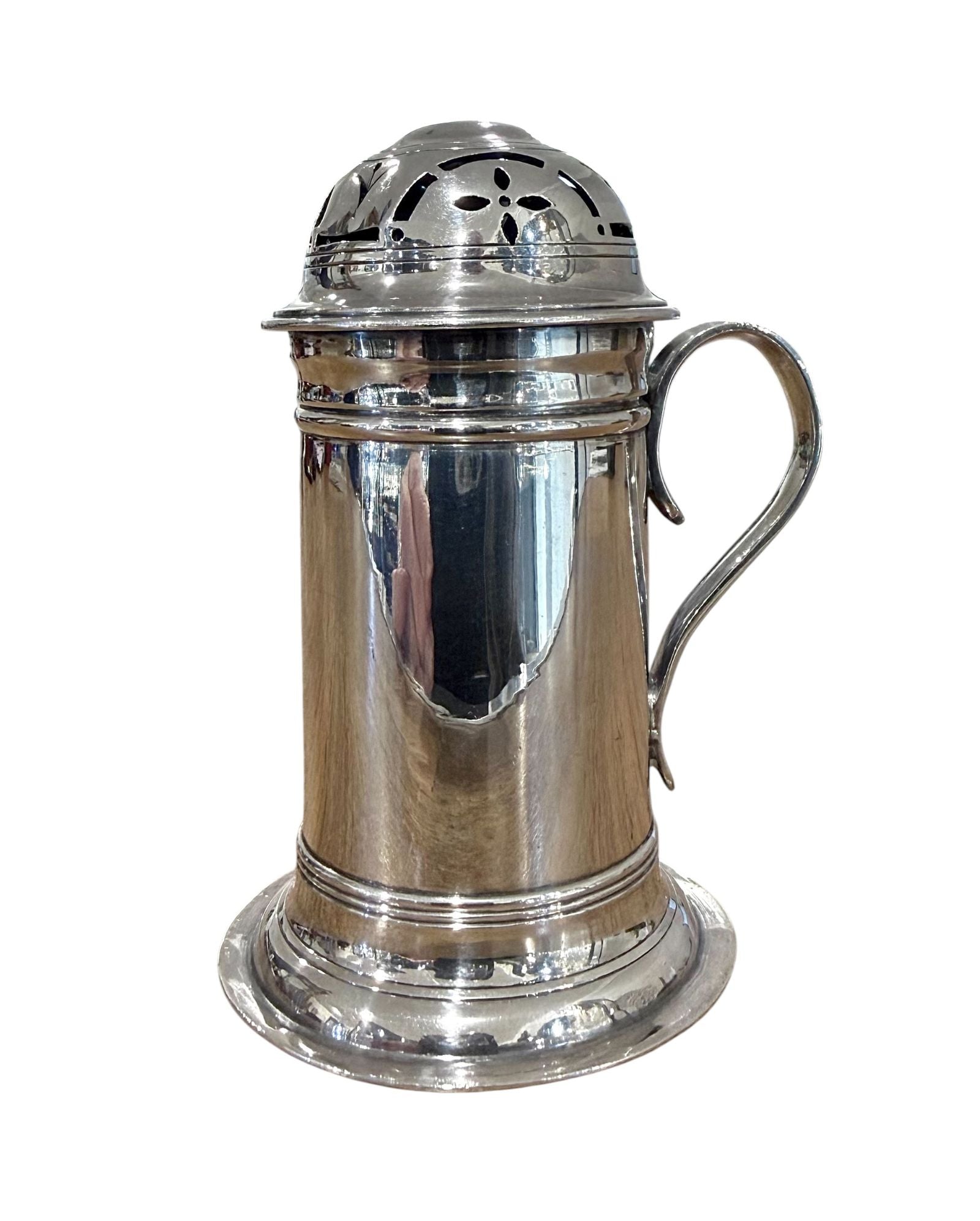 Victorian Britannia Standard Silver Kitchen Pepper Pot, London 1881.