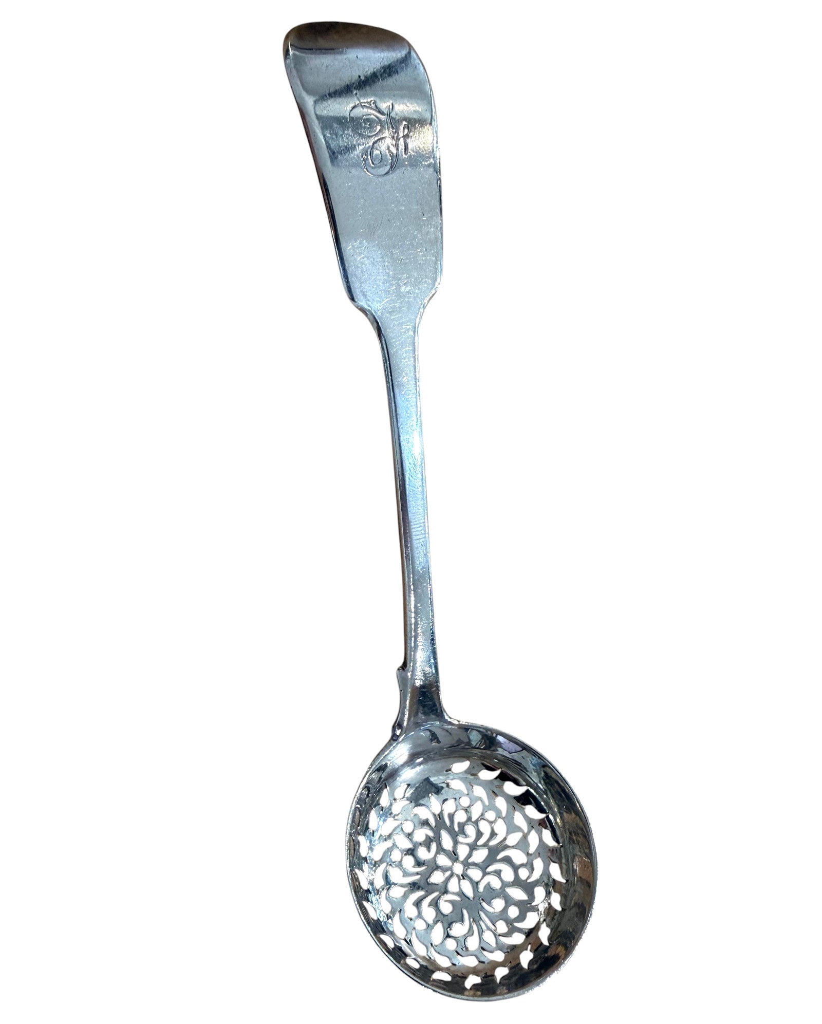 William IV Sterling Silver Pierced Ladle. London 1836. Mary Chawner.
